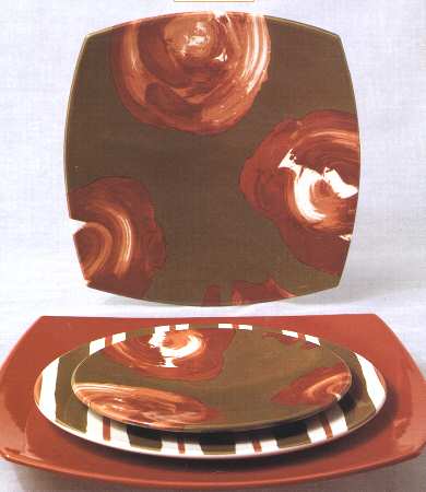 Amelia Kaki Square Dinner Plate