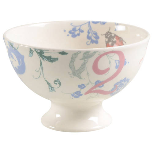 Collage Footed Dessert Bowl