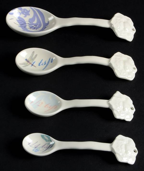 Collage (4 Pc) Ceramic Measuring Spoon Set