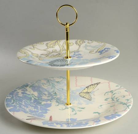 Collage 2 Tiered Serving Tray (Dinner & Salad Plate)