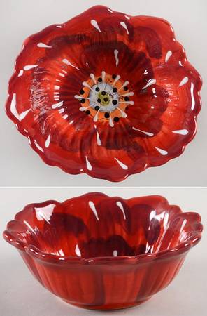 Cottage Rose Figural Dip Bowl