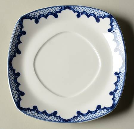 Mandarin Square Blue Saucer
