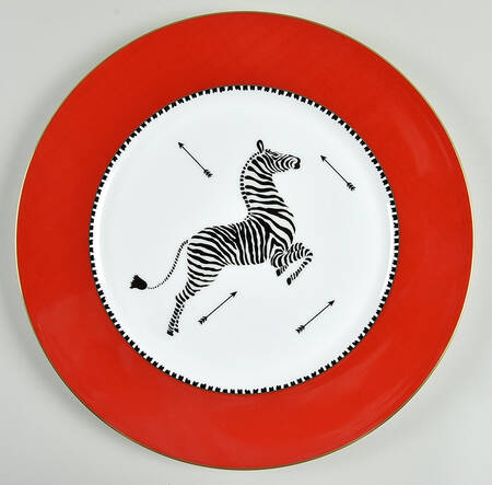 Zebras Gold Service Plate (Charger)