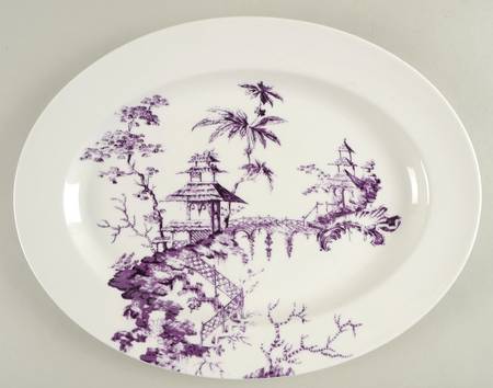 Toile Tale Amethyst 16" Oval Serving Platter
