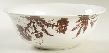 Toile Tale Chocolate 9" Round Serving Bowl