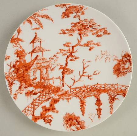 Toile Tale Sienna Coupe Accent Luncheon Plate