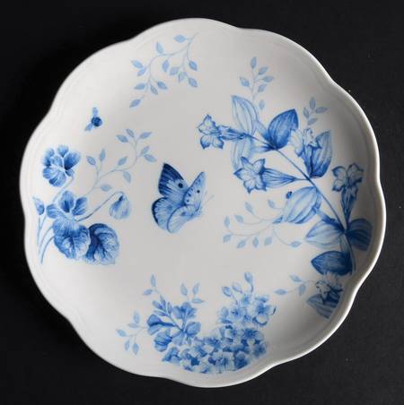 Butterfly Meadow Toile Blue(Turquoise) Salad/Dessert Plate