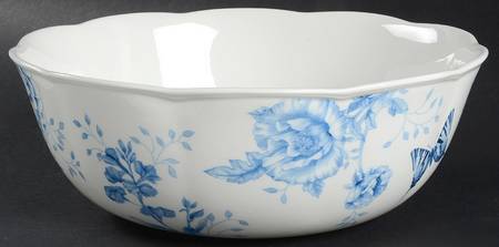 Butterfly Meadow Toile Blue(Turquoise) 9" Round Serving Bowl
