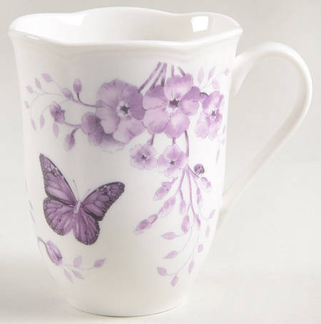 Butterfly Meadow Toile Purple Mug