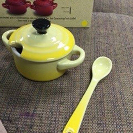 Soleil Condiment Pot & Lid with Spoon