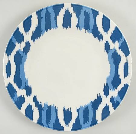 Deep Sea Ikat Salad Plate