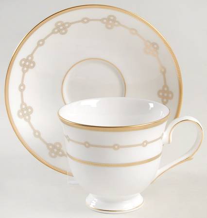 Jeweled Jardin Footed Cup & Saucer Set