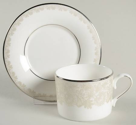 Lyrical Garden Flat Cup & Saucer Set