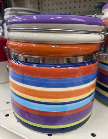 Casablanca Small Canister with Hinged Lid