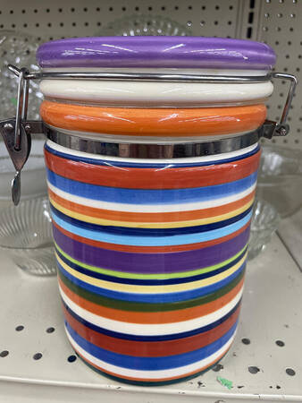 Casablanca Large Canister with Hinged Lid