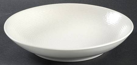 Urban Impressions Parchment White 9" Individual Pasta Bowl