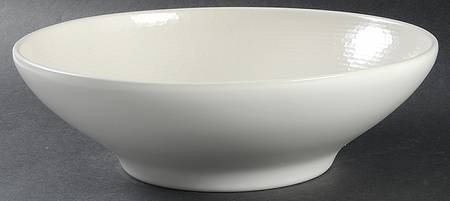 Urban Impressions Parchment White 10" Round Serving Bowl