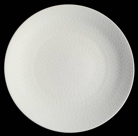 Urban Impressions Parchment White 12" Chop Plate (Round Platter)
