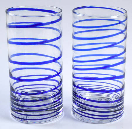 Charlotte Street Blue Glassware Highball - Set of 2