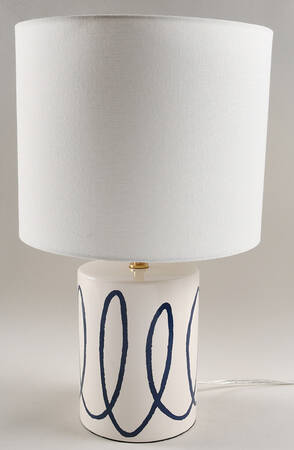 Charlotte Street Blue Electric Lamp & Shade