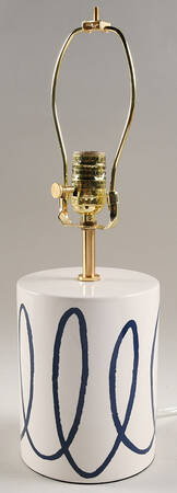 Charlotte Street Blue Electric Lamp No Shade