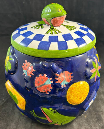 Whimsy Pond Figural Cookie Jar & Lid