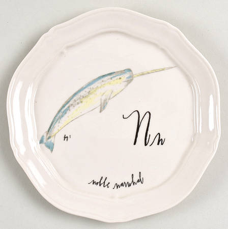 Calligrapher Canape Plate by Linea Carta