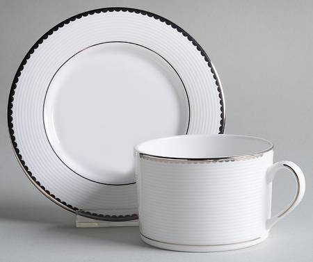 Sugar Pointe Flat Cup & Saucer Set