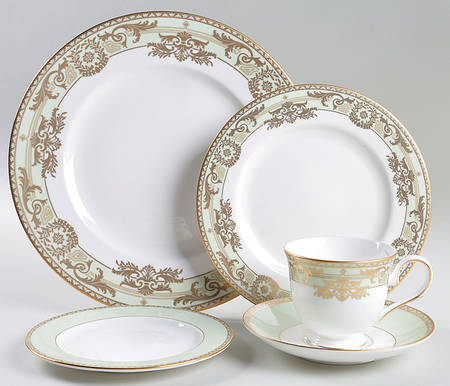 Rococo Leaf 5 Piece Place Setting