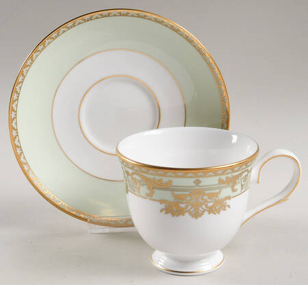 Rococo Leaf Footed Cup & Saucer Set