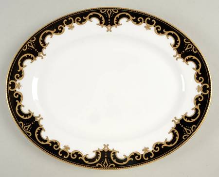 Baroque Night 13" Oval Serving Platter