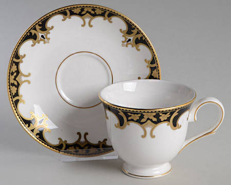 Baroque Night Footed Cup & Saucer Set