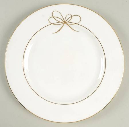 Gold Bow Salad Plate
