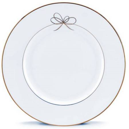 Gold Bow Dinner Plate