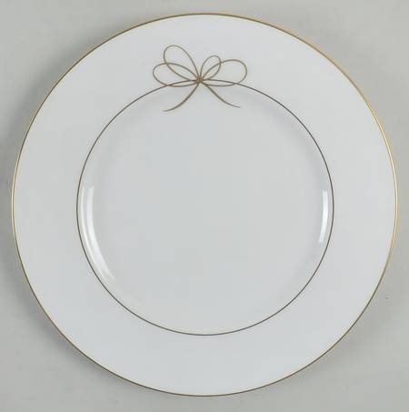 Gold Bow Accent Luncheon Plate