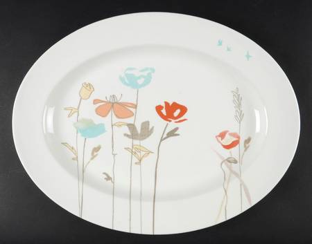 Poppy Street 16" Oval Serving Platter