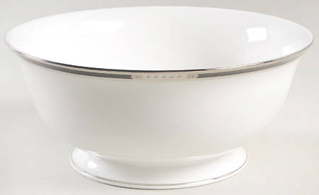 Hancock Platinum White 8" Round Serving Bowl
