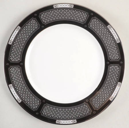 Hancock Platinum White Accent Luncheon Plate