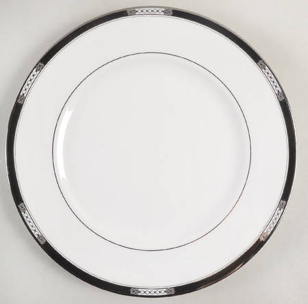 Hancock Platinum White Dinner Plate