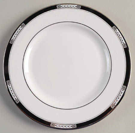Hancock Platinum White Salad Plate