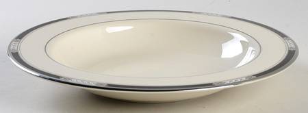 Hancock Platinum White Large Rim Soup Bowl
