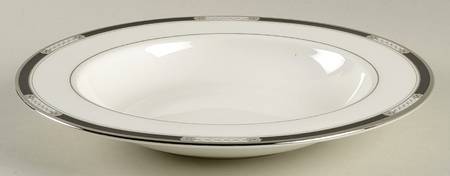 Hancock Platinum White Large Rim Soup Bowl