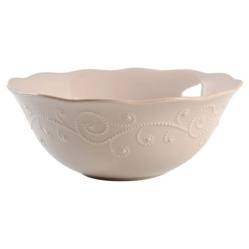 French Perle Latte Tan 10" Round Serving Bowl