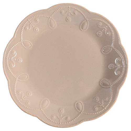 French Perle Latte Tan Accent Luncheon Plate