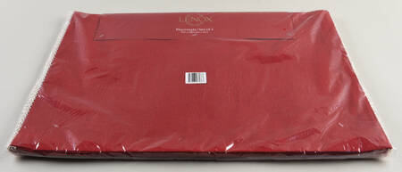 French Perle Cherry Red Cloth Placemat - Set of 4