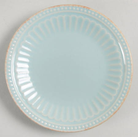 French Perle Groove Ice Blue Tidbit Plate by Lenox