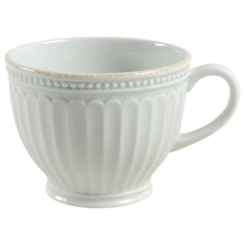 French Perle Groove Ice Blue Latte Mug