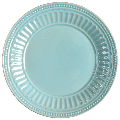French Perle Groove Ice Blue Salad/Dessert Plate by Lenox
