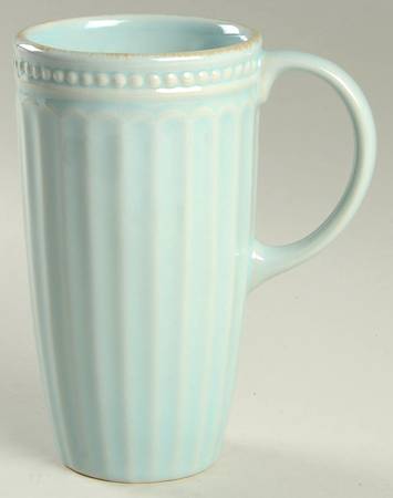 French Perle Groove Ice Blue Tall Mug