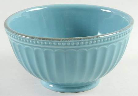 French Perle Groove Bluebell Soup/Cereal Bowl